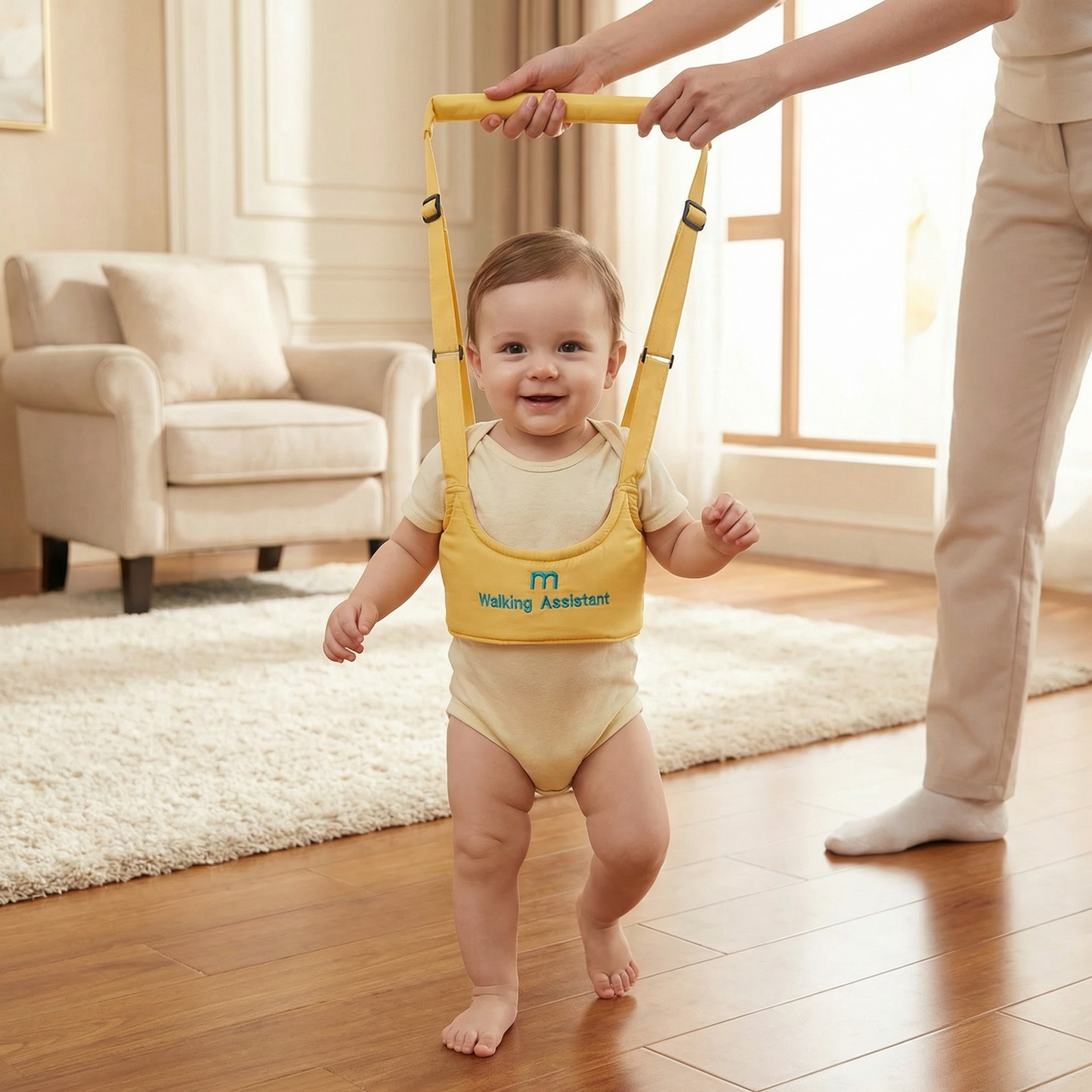 Verstellbare Baby-Lauflernhilfe mit Sicherheitsgurt