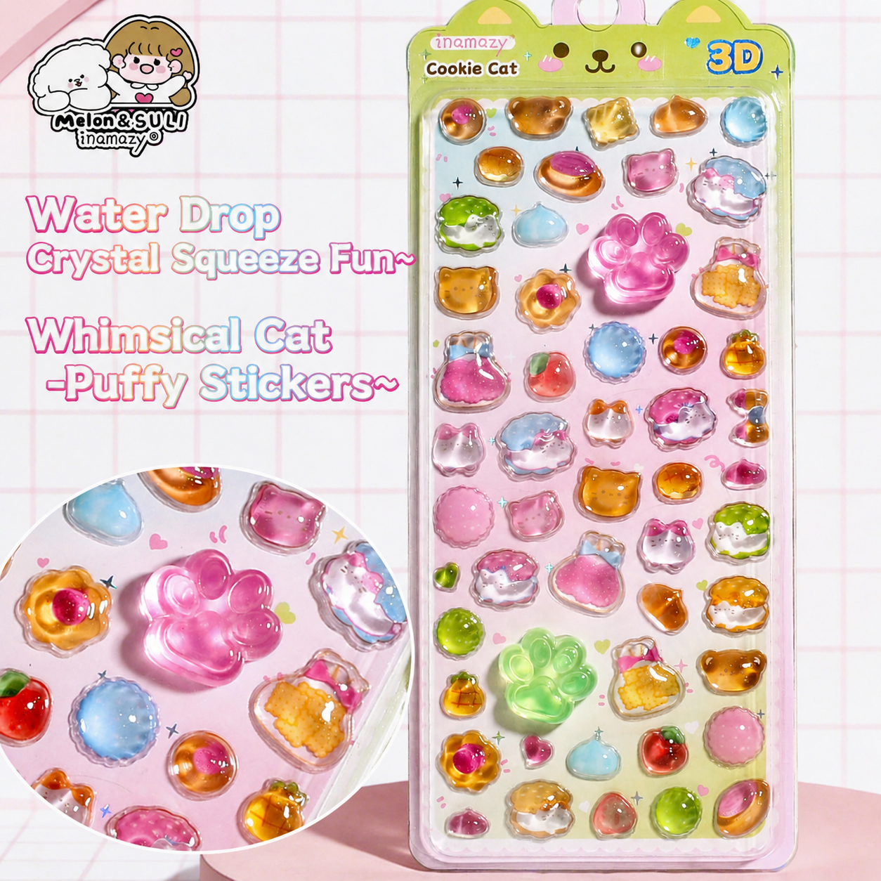 3D-Pfoten-Sticker – Niedliche weiche Puffy-Sticker für Kinder