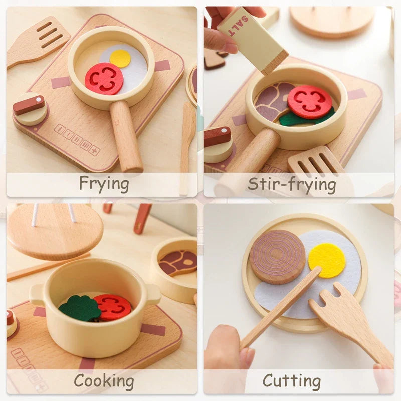 Kleine Küchenchefs Holz-Spielküche