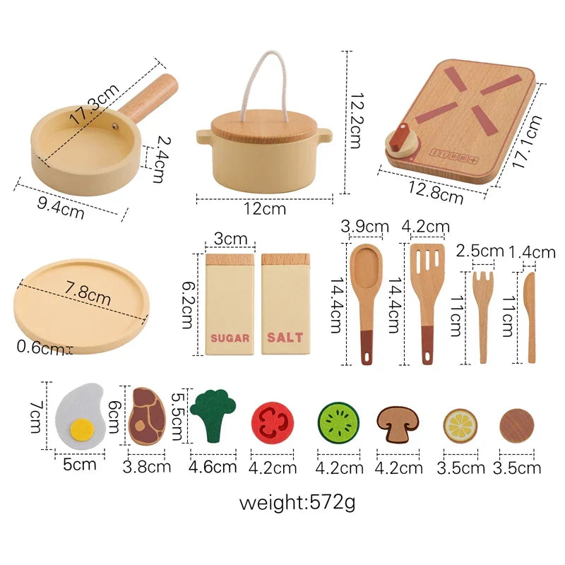 Kleine Küchenchefs Holz-Spielküche
