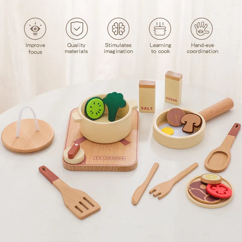 Kleine Küchenchefs Holz-Spielküche