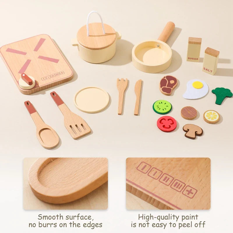 Kleine Küchenchefs Holz-Spielküche