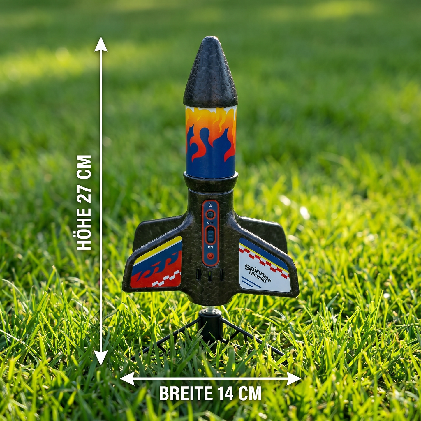 Kinder Raketen-Launcher mit Fallschirm – Motorisierte Spielzeugrakete für Outdoor-Abenteuer