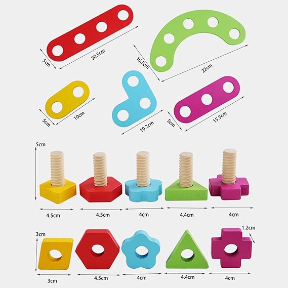 Montessroi Schrauben und Muttern Holzspielzeug