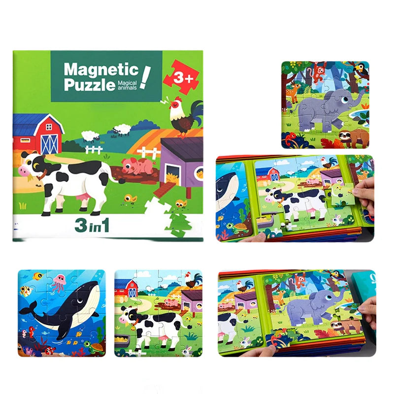 Magnetisches Montessori Puzzle Buch