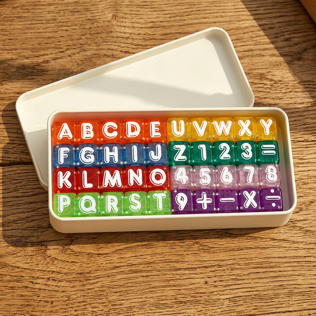 40-teiliges Lernset mit magnetischen Buchstaben & Zahlen – Montessori-MINT-Spielzeug für Kinder