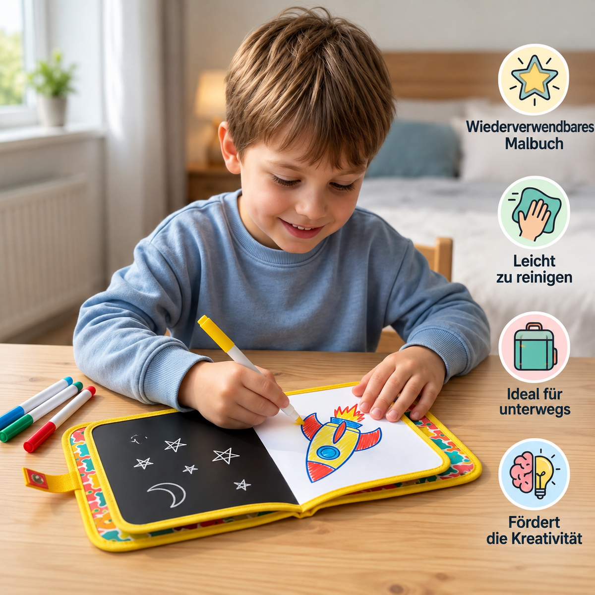 Tragbares Wiederverwendbares Malbuch für Kinder