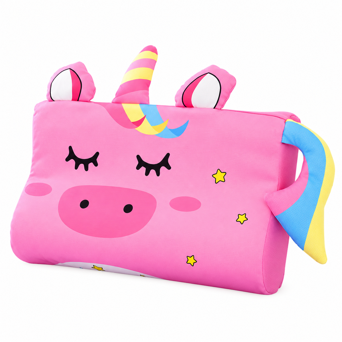 Beruhigendes ergonomisches Kinderkissen mit Tiermotiv-Kissenbezug