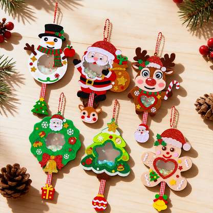 DIY-Weihnachts-Schüttelanhänger-Bastelset für Kinder