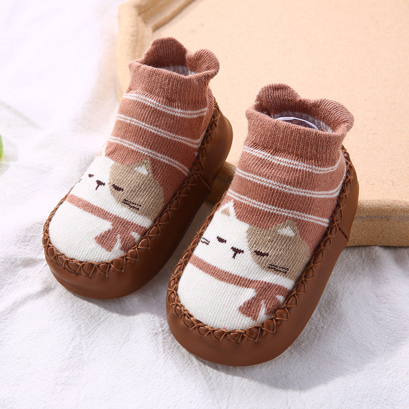 Atmungsaktive Babysocken – Rutschfeste Laufsocken mit weicher Sohle für Säuglinge und Kleinkinder