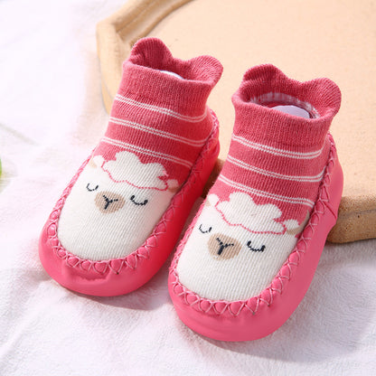 Atmungsaktive Babysocken – Rutschfeste Laufsocken mit weicher Sohle für Säuglinge und Kleinkinder