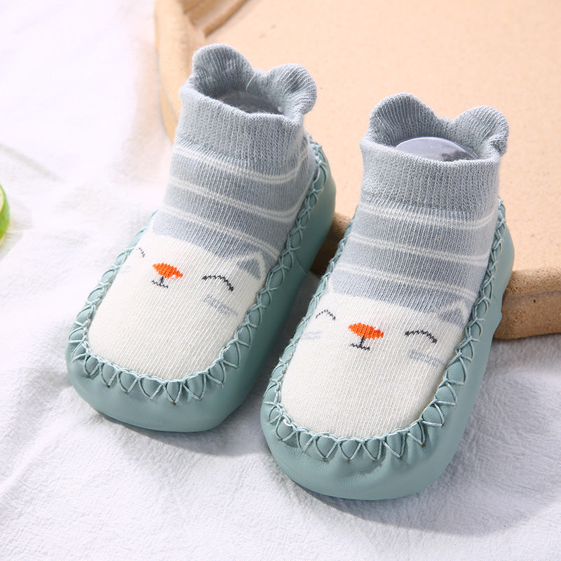 Atmungsaktive Babysocken – Rutschfeste Laufsocken mit weicher Sohle für Säuglinge und Kleinkinder