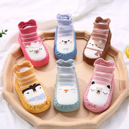Atmungsaktive Babysocken – Rutschfeste Laufsocken mit weicher Sohle für Säuglinge und Kleinkinder