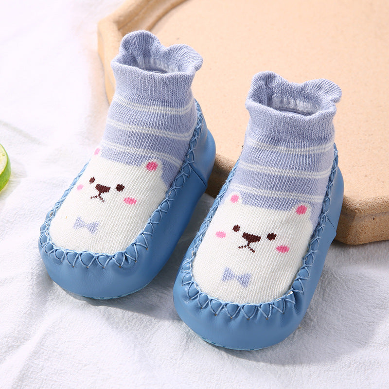 Atmungsaktive Babysocken – Rutschfeste Laufsocken mit weicher Sohle für Säuglinge und Kleinkinder