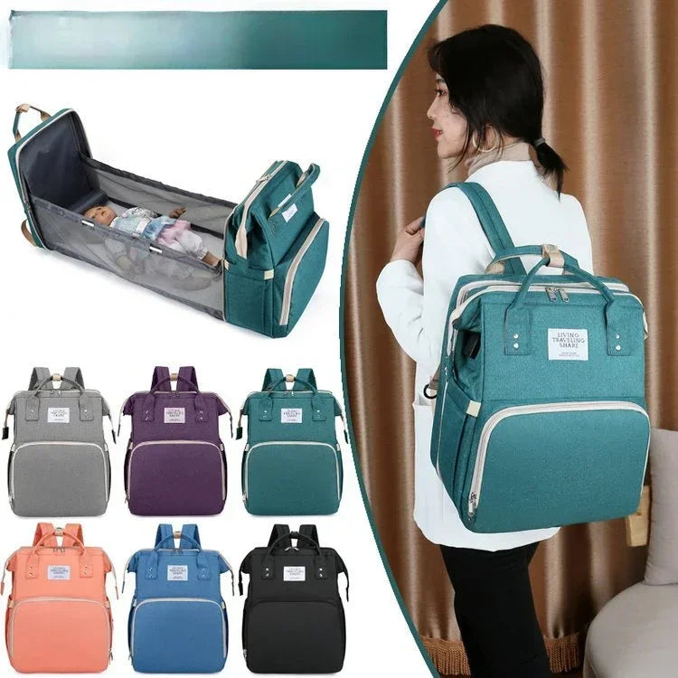2in1 Rucksack mit integriertem Baby Bett