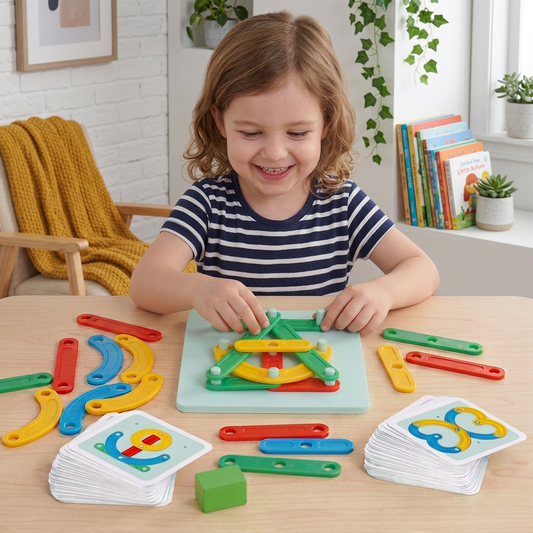 Lernspiel-Bausatz mit magnetischen Buchstaben und Zahlen