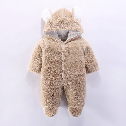 Weicher & kuscheliger Baby-Bären-Overall mit Kapuze