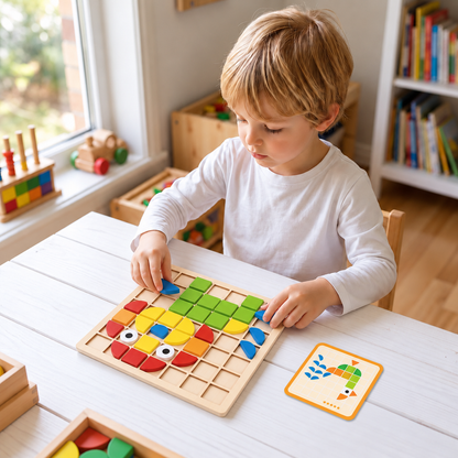 Montessori Mosaik Puzzle Farben und Formen Spiel