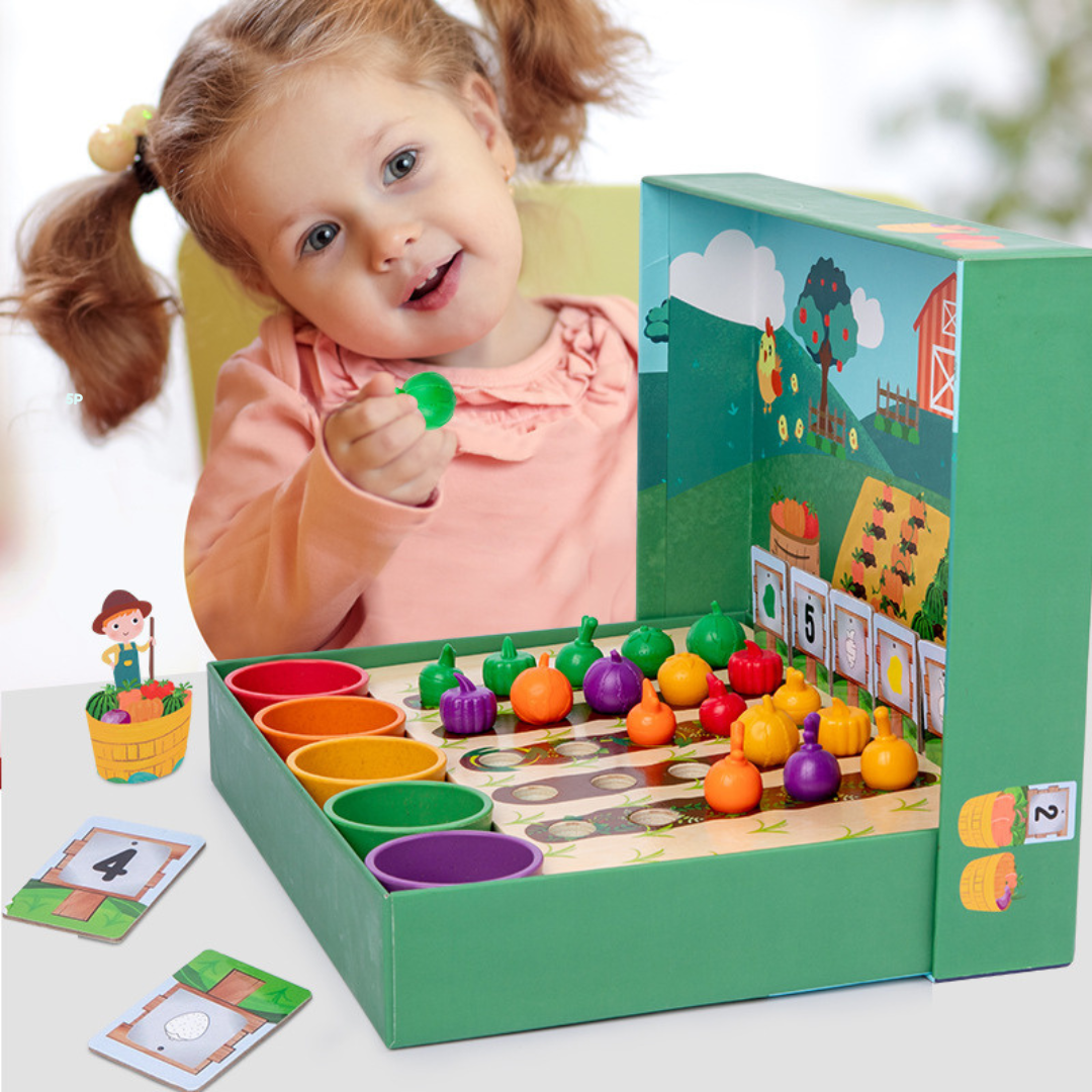 Montessori Farben & Zahlenfarm Lernspiel