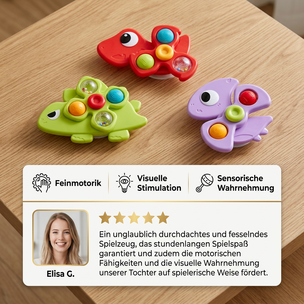 Dinosaurier-Saugnapf-Kreisler für Babys & Kleinkinder