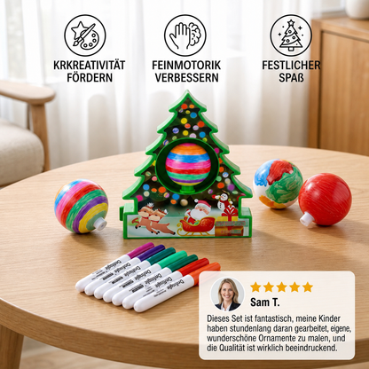 DIY-Weihnachts-Bastelset zum Bemalen drehbarer Anhänger