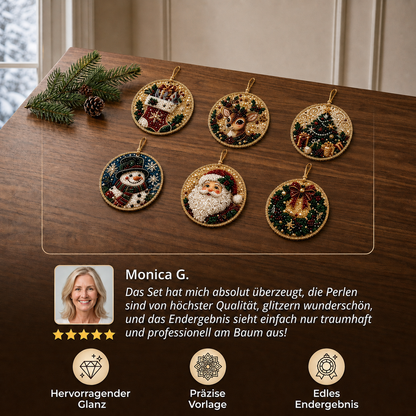 DIY-Weihnachts-Diamond-Painting-Anhänger-Set – Festlicher Christbaumschmuck