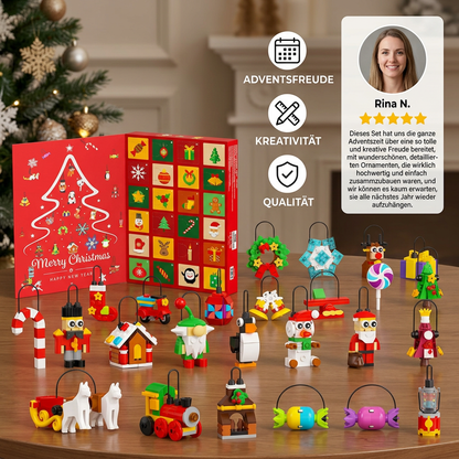 Weihnachtsschmuck-Baustein-Adventskalender