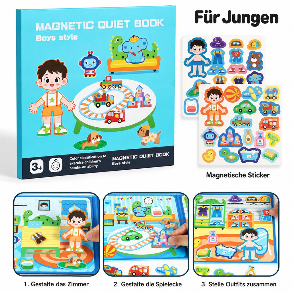 Montessori Magnet-Quiet-Book – Kreatives Ankleide- & Szenenspiel