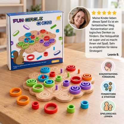 Pädagogisches 3-stufiges Tic-Tac-Toe-Strategiespiel aus Holz