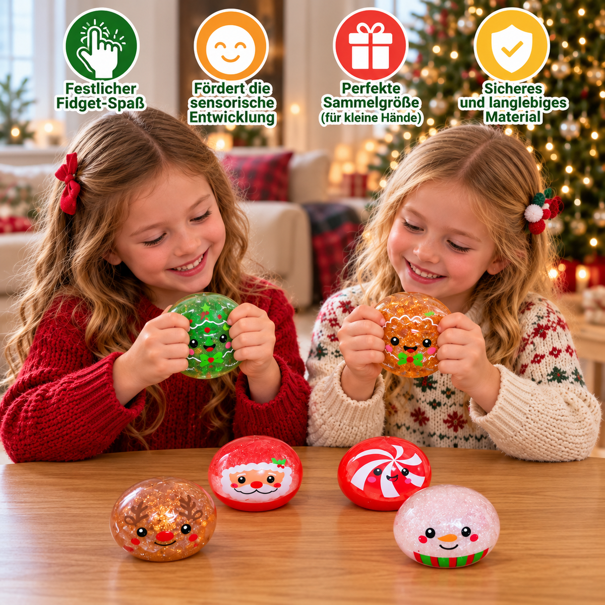 Weihnachts-Dumpling-Squishy-Anti-Stress-Spielzeugset