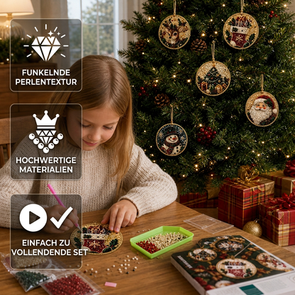 DIY-Weihnachts-Diamond-Painting-Anhänger-Set – Festlicher Christbaumschmuck