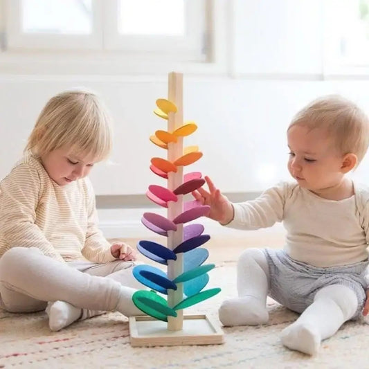 Montessori Murmelturm aus Holz