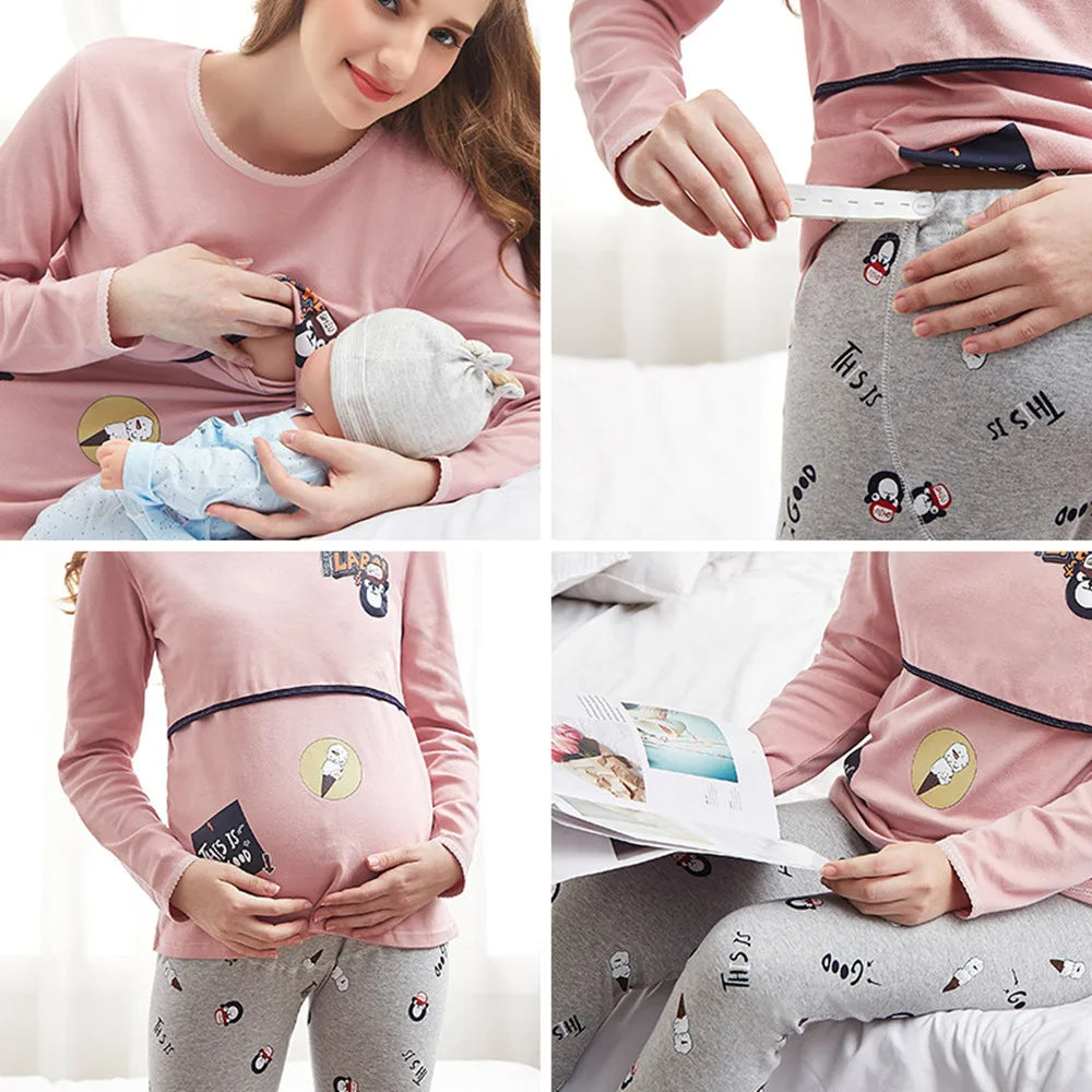 Schwangerschafts- Pyjama für Frauen