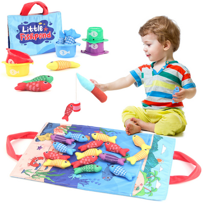 Montessori Plüsch Fischteich Kinderspielzeug