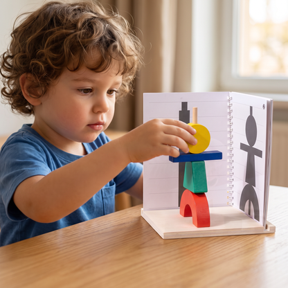 Holz 3D-Schatten-Matching- & Raumdenken-Puzzle für Kinder