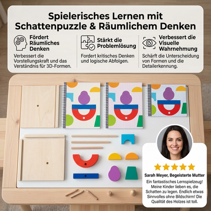 Holz 3D-Schatten-Matching- & Raumdenken-Puzzle für Kinder