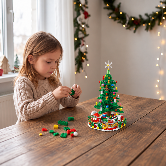 Weihnachtsbaum-Baustein-Adventskalender für Kinder
