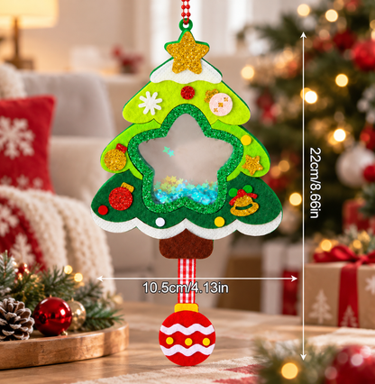 DIY-Weihnachts-Schüttelanhänger-Bastelset für Kinder