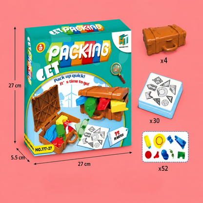 Montessori Farb- & Formensortier-Koffer – Kofferpacken-Geschicklichkeitsspiel für die Familie