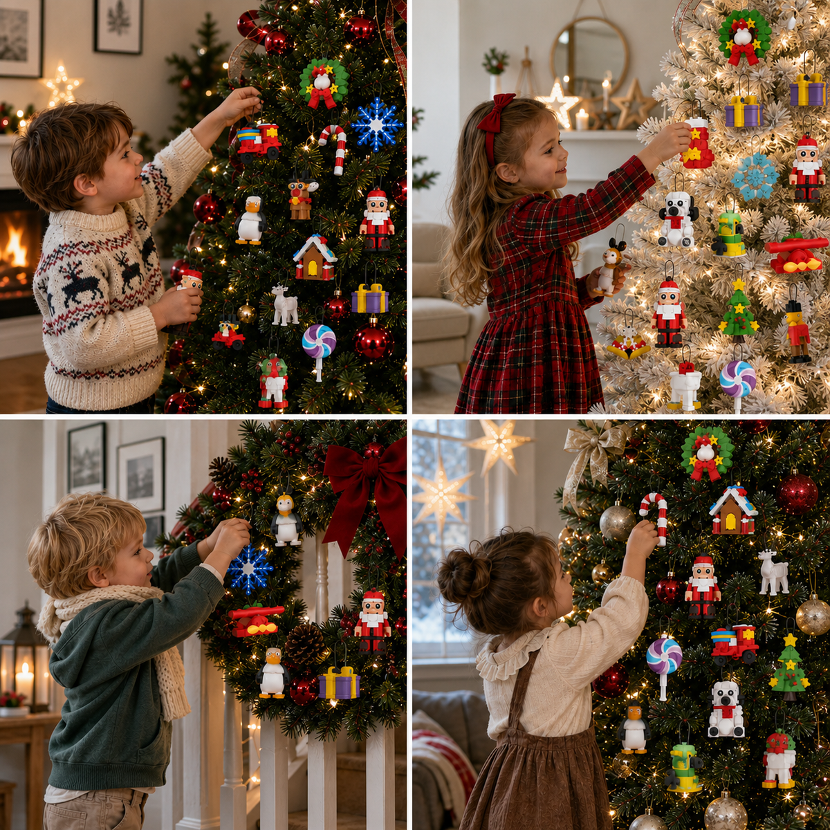 Weihnachtsschmuck-Baustein-Adventskalender