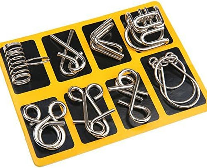 Metall Gehirn Teaser Ring Set