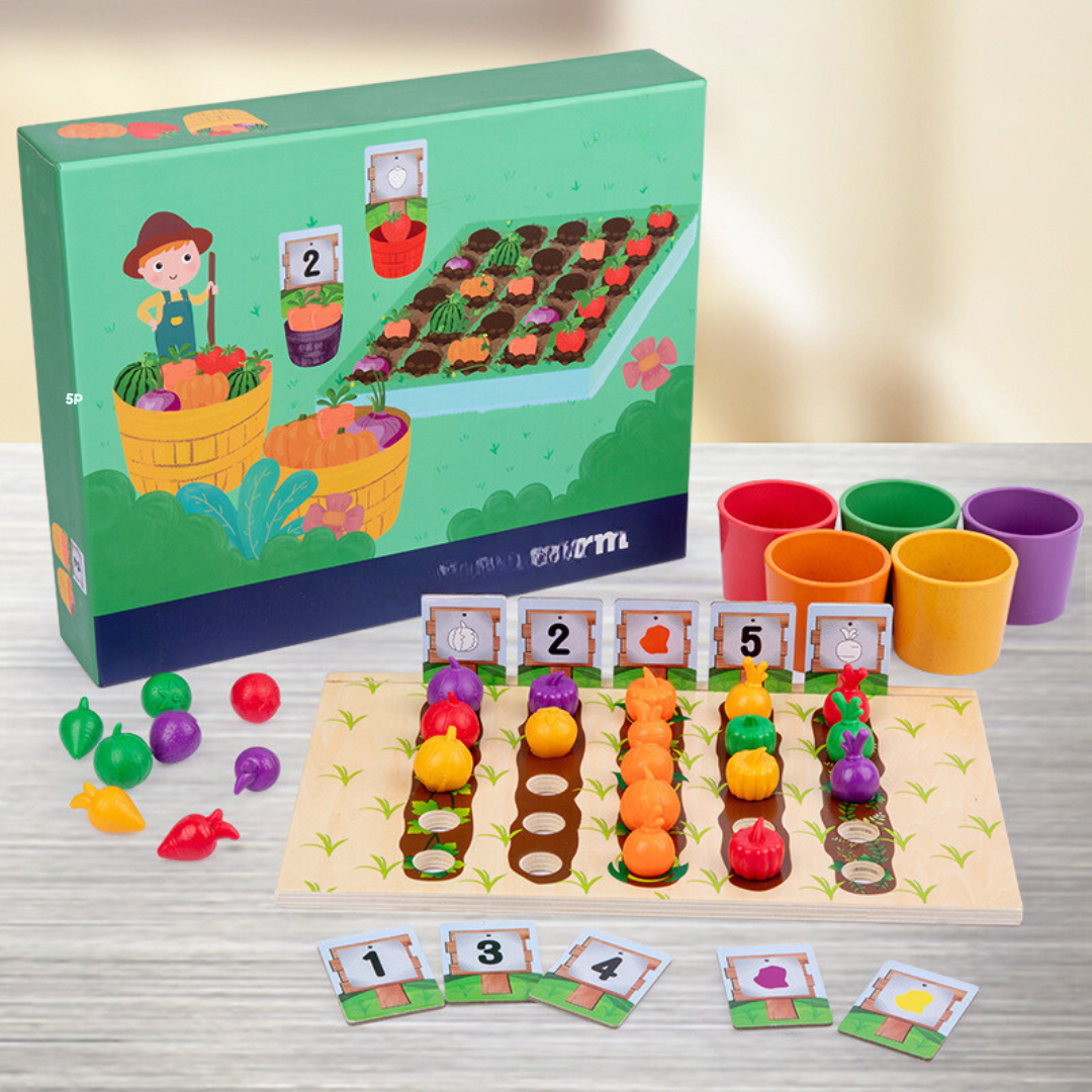 Montessori Farben & Zahlenfarm Lernspiel
