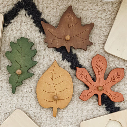 Montessori Blätter Puzzle aus Holz