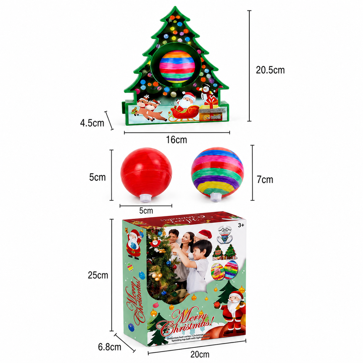 DIY-Weihnachts-Bastelset zum Bemalen drehbarer Anhänger