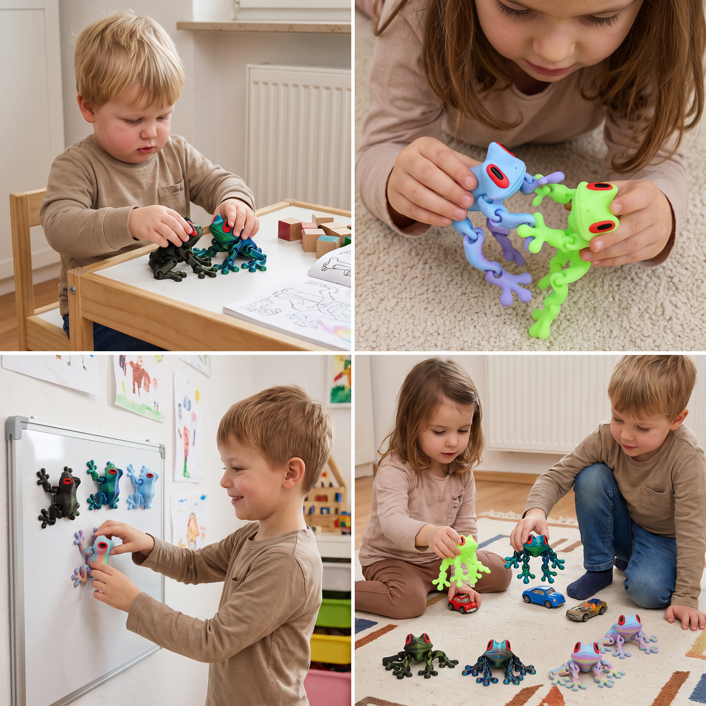 3D-gedruckte magnetische flexible Frosch-Fidget-Spielzeug