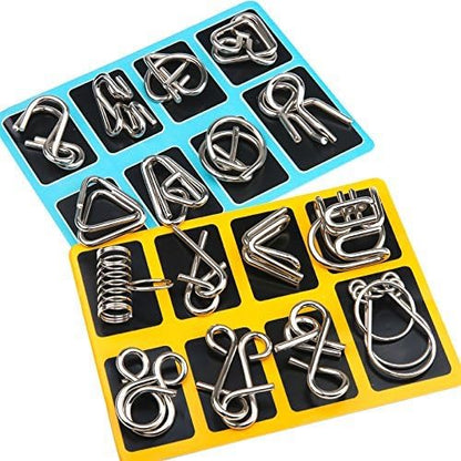 Metall Gehirn Teaser Ring Set