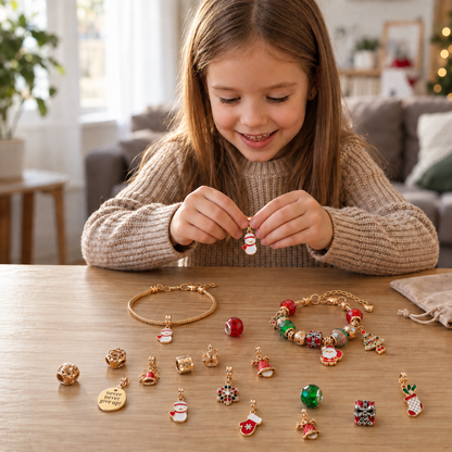 24-Tage-Weihnachtsarmband-Adventskalender – DIY-Schmuckset für Mädchen