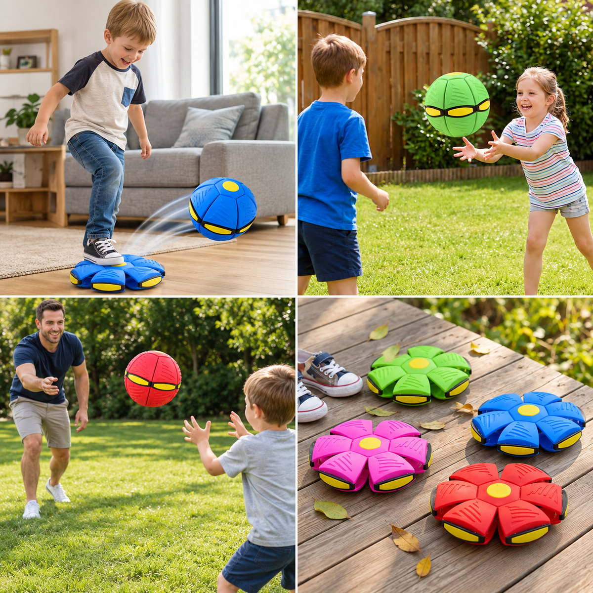 Magischer verwandelbarer Flug-Scheibenball – Interaktives Spielzeug für Kinder