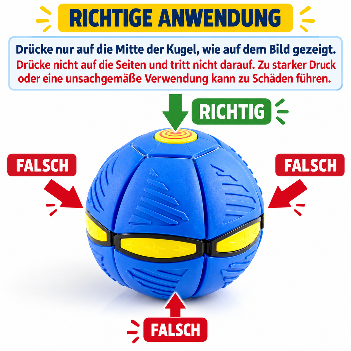 Magischer verwandelbarer Flug-Scheibenball – Interaktives Spielzeug für Kinder