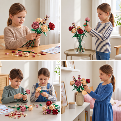 Blumenstrauß-Bausteinset